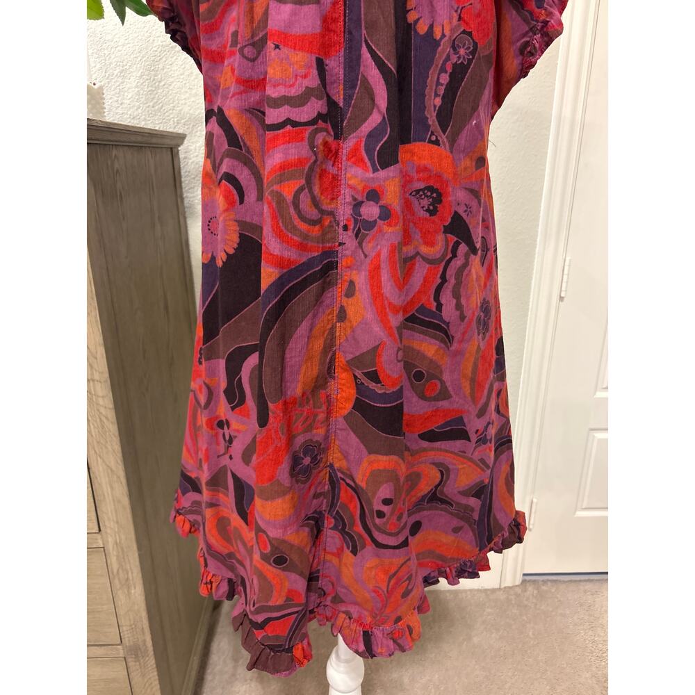 Free People | Sunny Days Pink/Purple Corduroy Mini Dress | XS - Picture 11 of 13